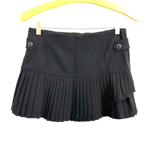 Charlotte Russe Dresses & Skirts - Y2K Charlotte Ruse Micro Mini Skirt Black Pleated Tiered Tennis Style Size 1